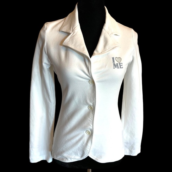 I Love ME White Stretch Jacket - Picture 2 of 6